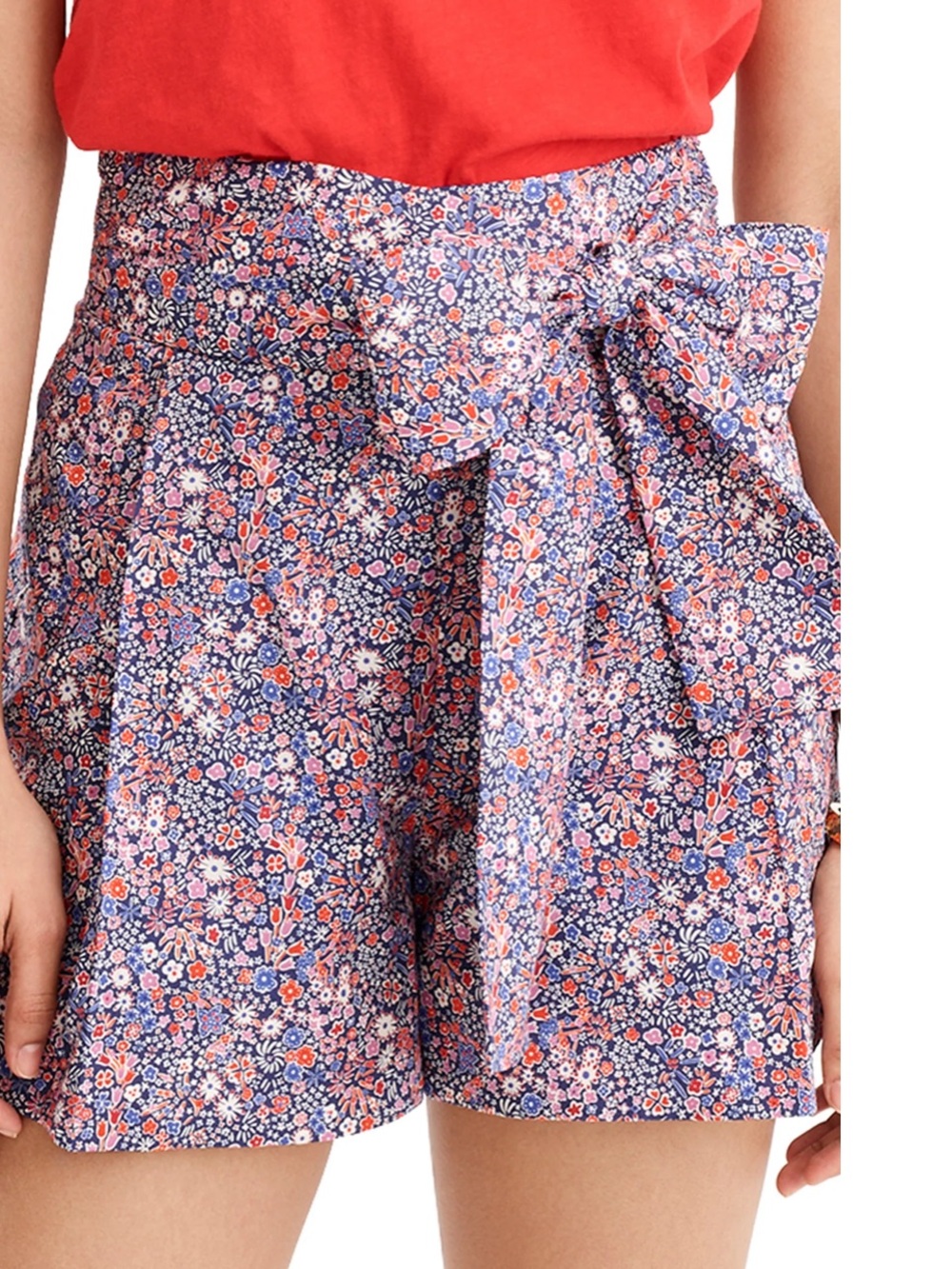 J.Crew Liberty Tana Lawn Tie-Waist Shorts Floral Women’s 2